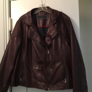 Burgundy poly than jacket. Size 2X